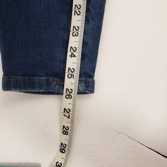 Pistola 28 Ripped Distressed Low Rise Jeans Blue Zippered Legs Pants - Picture 13 of 14